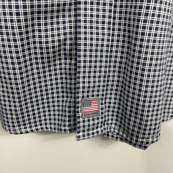 Ariat FR Work Shirt Men XL Navy Plaid Flame Resistant CAT 2 Button Down Workwear - Picture 8 of 16